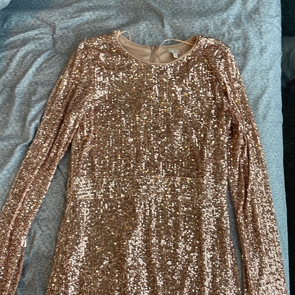 Gianni Binni new with tags rose gold sequin dress